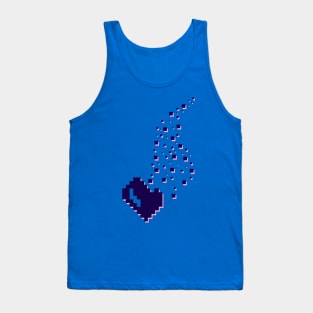 Dissolving pixel heart Tank Top